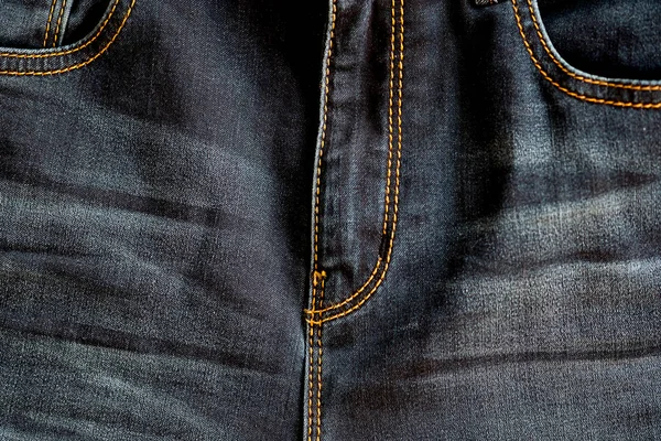 Tekstura zbliżenie z dżinsowe spodnie jeansowe i ściegu do vintage — Zdjęcie stockowe