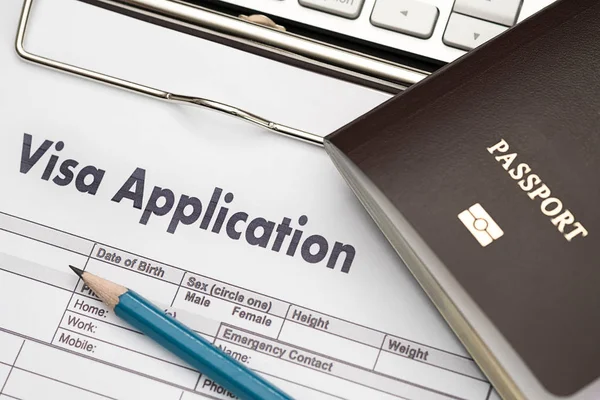 Visa application form to travel Immigration a document Money for