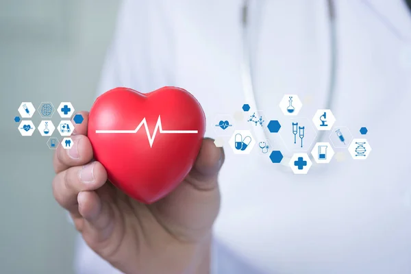 Medicine doctor red heart medicine pharmacy medical technology n — Stock Photo, Image