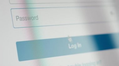 Tecavüz şifre bilgisayar ekranında Gizlilik güvenlik koruması çalışma bilgisayar ekranında giriş