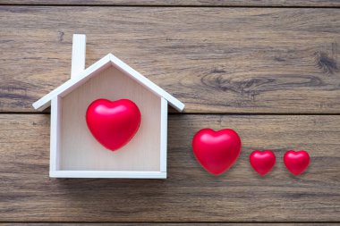 Ev tatlı ev kopya alanı el yapımı ev şeklindeki sembolü house