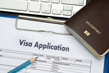 Bir belge para Göçmenlik seyahat için başvuru formu vize için