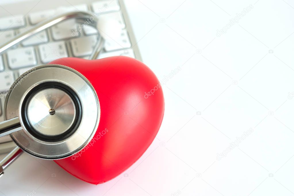 Red heart and a stethoscope Medical Equipment Healthcare medical