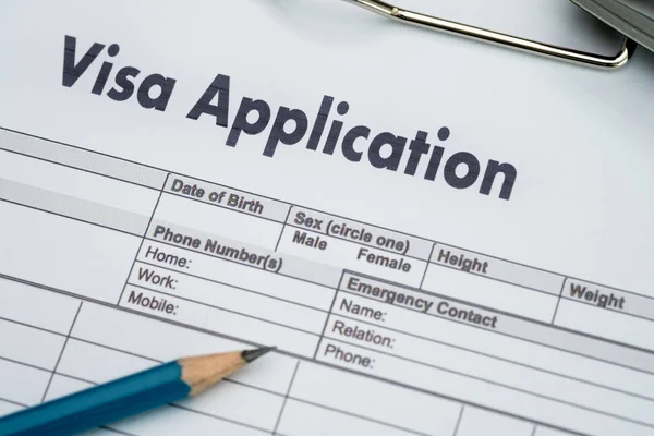 Formulario de solicitud de visa para viajar Inmigración un documento — Foto de Stock
