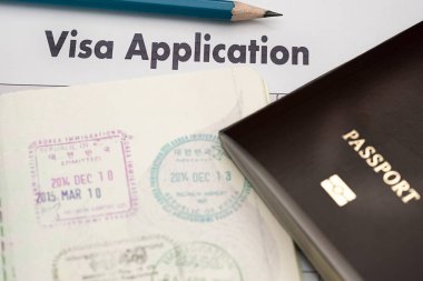 Bir belge para Göçmenlik seyahat için başvuru formu vize için