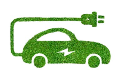 Yeşil elektrikli otomobil enerji taşımacılık elektrik kavramı