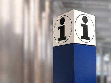 Havaalanı için modern bir salonda turizm bilgileri