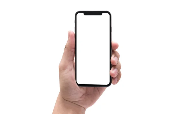 Nieuwe smartphone van de technologie van de telefoon met leeg scherm en moderne fra — Stockfoto