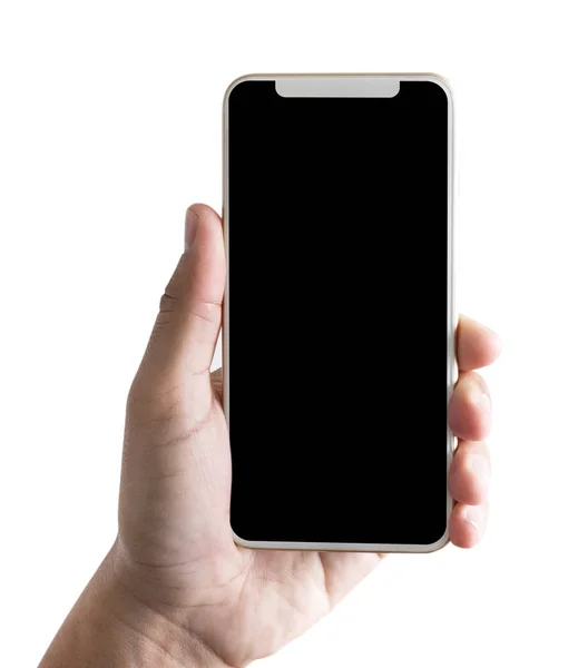 Nieuwe smartphone van de technologie van de telefoon met leeg scherm en moderne fra — Stockfoto