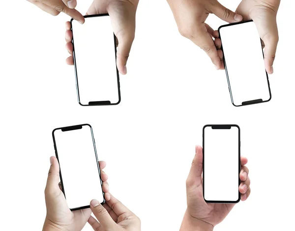 Nowy smartfon technologia telefon z pustego ekranu i nowoczesne fra — Zdjęcie stockowe