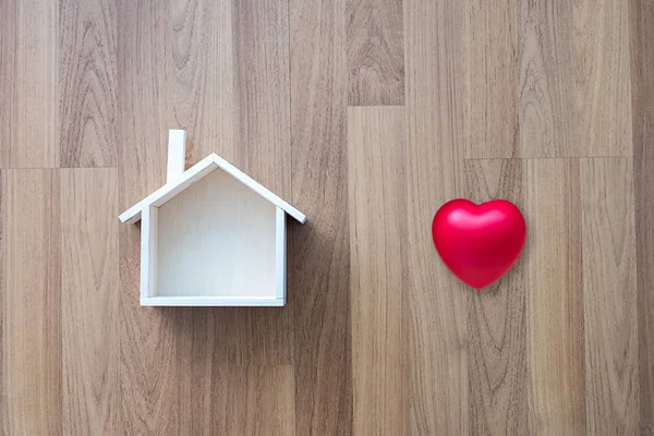 Zuhause süß zu Hause Kopierraum handgemacht Haus geformt Symbol Haus — Stockfoto