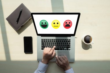 iş adamı mutlu memnuniyeti değerlendirme seçin? Ve iyi m