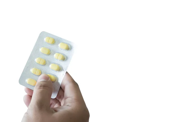 Удержание в аптеке противозачаточных таблеток — стоковое фото