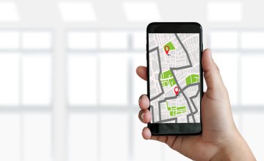 GPS harita yol hedef ağ bağlantısına yer sokak 