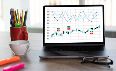 Marketin müşteri ve iş adamı satış artış gelir hisse