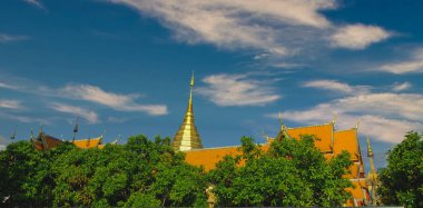 Bangkok Tayland 'daki tapınak ve antik mimari sanatı Chedi Phra T