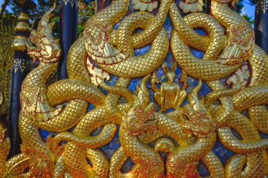 Bangkok Tayland 'daki tapınak ve antik mimari sanatı Chedi Phra T