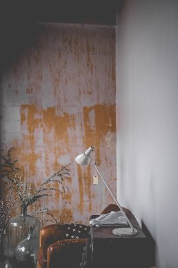 İç tasarım kafe kahve makinası.