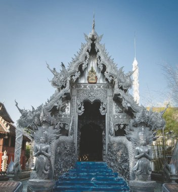 Tayland tapınağı ünlü mermer tapınak Chiangmai Tayland sanatı