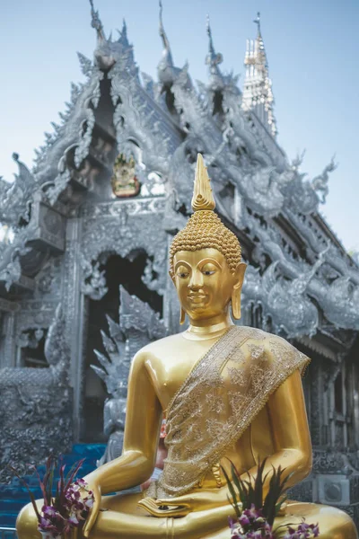 Thailändskt tempel Det berömda marmortemplet chiangmai Thailand Thailändsk konst — Stockfoto