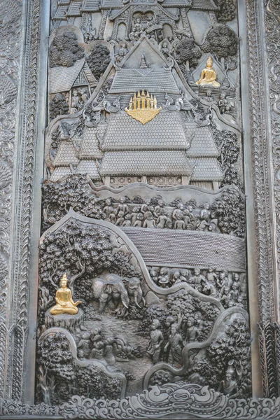 Templo tailandés El famoso templo de mármol chiangmai Tailandia Arte tailandés — Foto de Stock