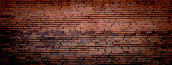 Mur de briques de large panorama rouge Arrière-plan de vieilles briques vintage Photos De Stock Libres De Droits