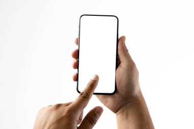 yeni telefon teknolojisi smartphone ile boş perde ve modern fra
