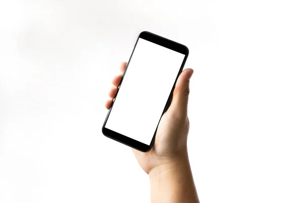 Nowy smartfon technologia telefon z pustego ekranu i nowoczesne fra — Zdjęcie stockowe