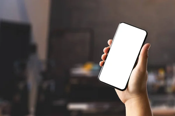 Close up man hands using smart phone Technology and phone techno — Stock Photo, Image