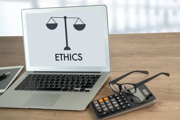 Командна Робота Командна Етика Правовий Порядок Юридичний Закон Ethics Respect — стокове фото