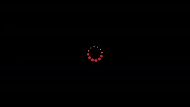 Loading circle on black background — Stock video