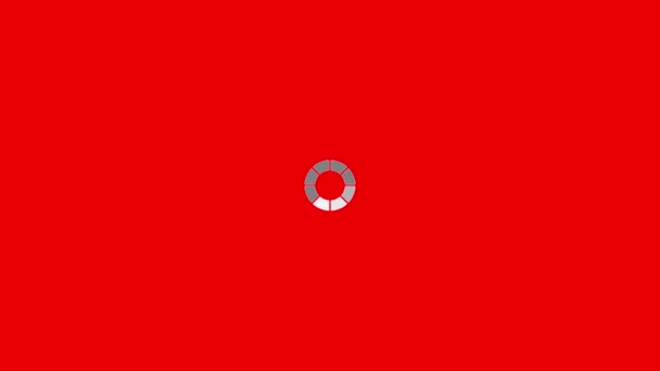 Loading circle on red background — 비디오