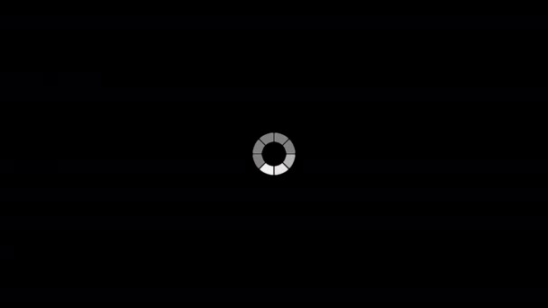Loading cirkel på svart bakgrund — Stockvideo