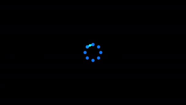 Loading circle on black background — 비디오