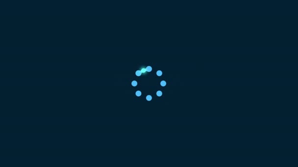 Loading circle on blue background — 비디오