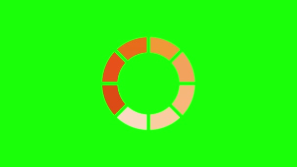 Loading circle on chroma key — Stock Video