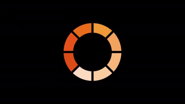 Loading circle on black background — Stock video
