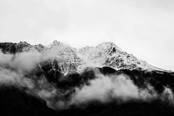 Снежный Пик Южном Острове Новая Зеландия Фотография Зимой 2019 Года — стоковое фото