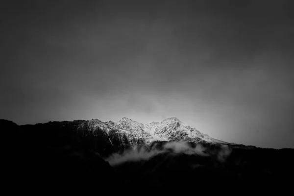 Pico Nieve Isla Del Sur Nueva Zelanda Fotografía Invierno 2019 — Foto de Stock