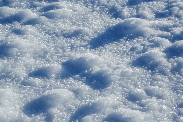 Textura Neve Natural Vista Acima Neve — Fotografia de Stock