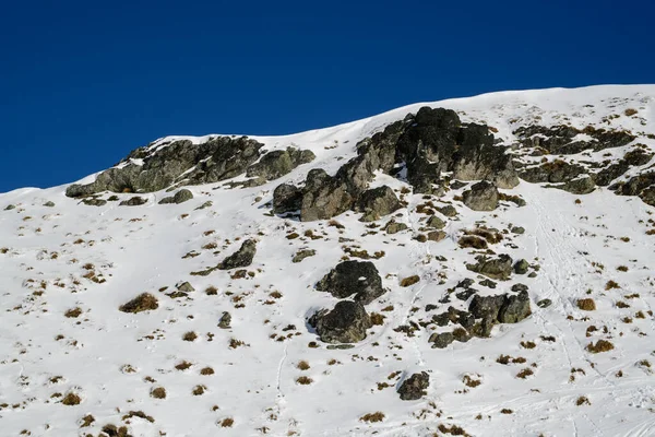 Una Parte Montaña Nieve Isla Del Sur Nueva Zelanda Hermosa — Foto de Stock