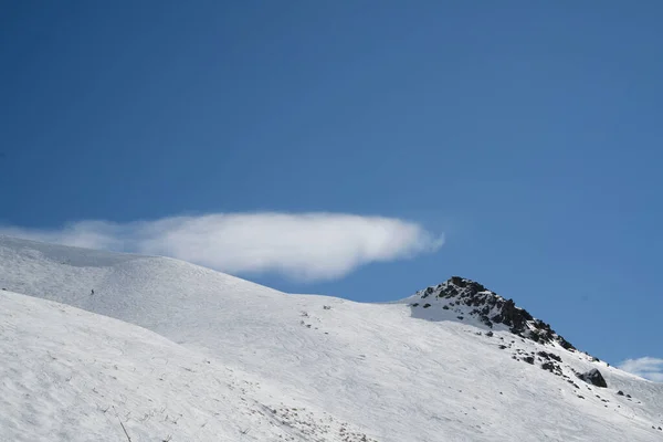 Una Parte Montaña Nieve Isla Del Sur Nueva Zelanda Hermosa — Foto de Stock