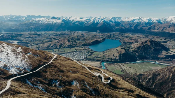 Güney Adası Wanaka Yeni Zelanda Karlı Bir Tepe Fotoğraf 2019 — Stok fotoğraf