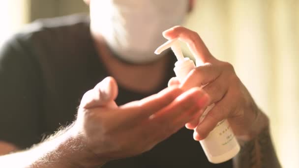 Coronavirus Prévention Désinfectant Pour Les Mains Spray Désinfectant Pour Les — Video