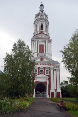 Sonbaharın başlarında yeşil çalı ve yüksek şapel