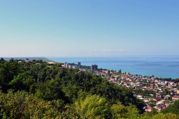 Живописная Панорама Морского Города Высоты — стоковое фото