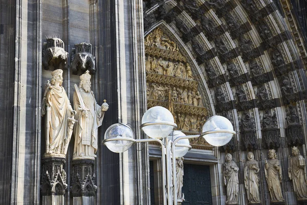 Sculptures Facade Cologne Cathedral — Stock Photo, Image