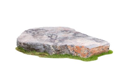 izole üzerinde beyaz zemin taş yeşil çimen