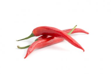 beyaz zemin üzerine kırmızı chillis