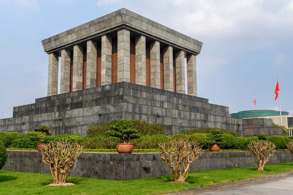 Hanoi Vietnam February 2020 Chi Minh Mausoleum Monumental Building Located — Stock Photo, Image